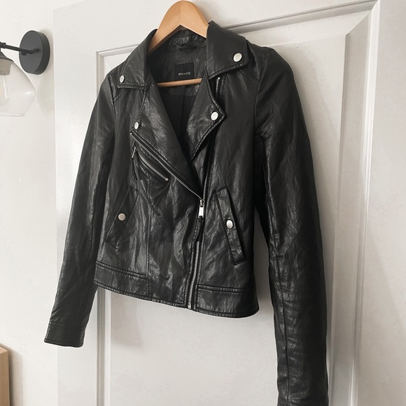 𝅺RW&CO. Vegan Leather Moto Jacket - Picture 11 of 12